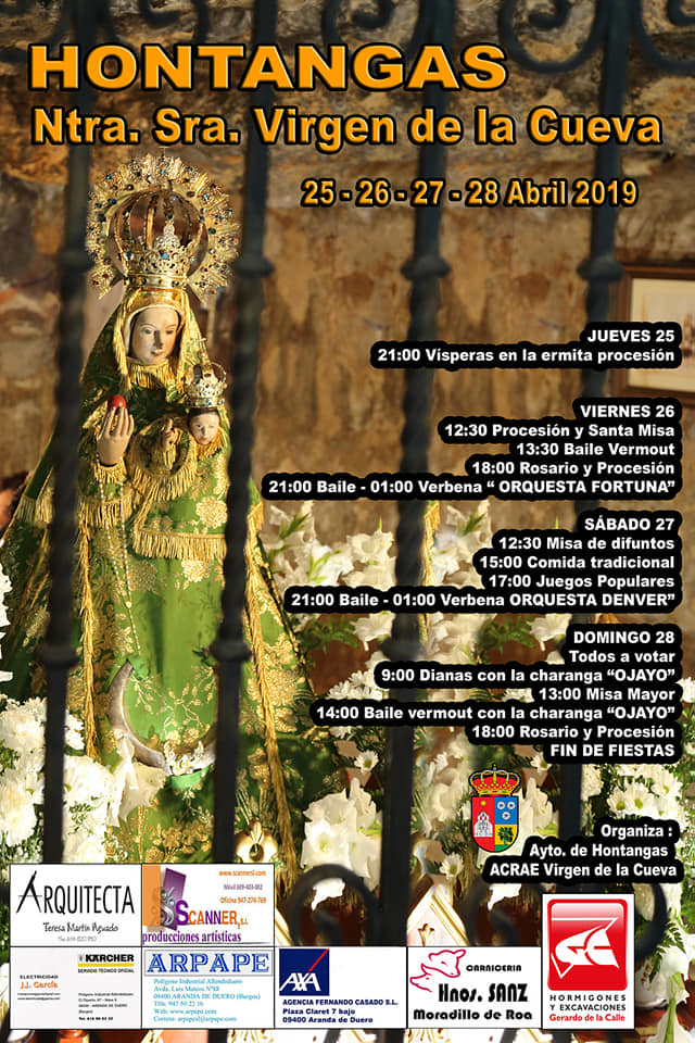 Fiestas patronales en honor a Nuestra Señora de la Cueva 2019 Hontangas